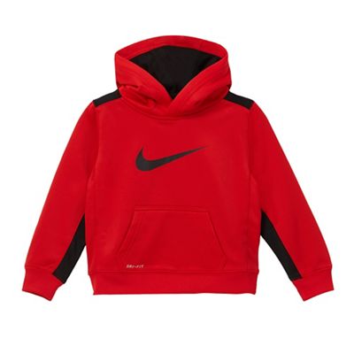 Boys' red logo print hoodie